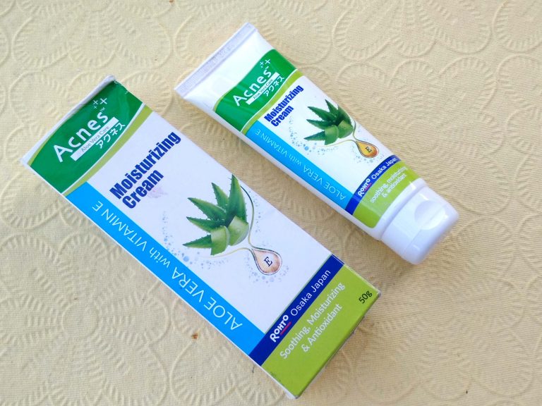 Acnes Moisturizing Cream Aloe Vera with Vitamin E Review - Khushi Hamesha